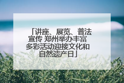 讲座、展览、普法宣传 郑州举办丰富多彩活动迎接文化和自然遗产日