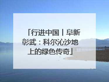 行进中国丨阜新彰武：科尔沁沙地上的绿色传奇