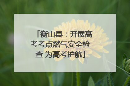 衡山县：开展高考考点燃气安全检查 为高考护航