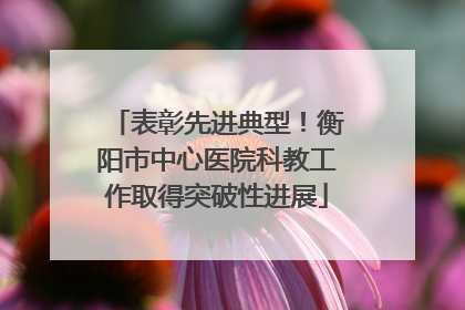 表彰先进典型！衡阳市中心医院科教工作取得突破性进展
