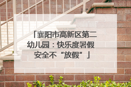 襄阳市高新区第二幼儿园：快乐度暑假 安全不“放假”