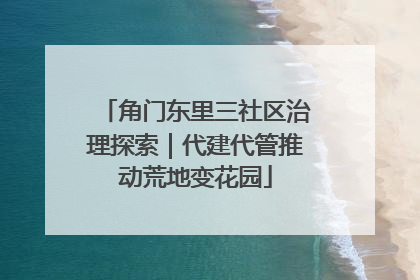 角门东里三社区治理探索｜代建代管推动荒地变花园
