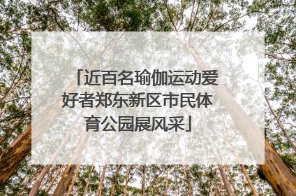 近百名瑜伽运动爱好者郑东新区市民体育公园展风采