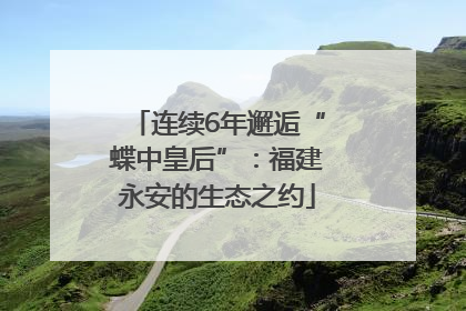 连续6年邂逅“蝶中皇后”：福建永安的生态之约