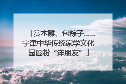 赏木雕、包粽子……宁津中华传统家学文化园圈粉“洋朋友”