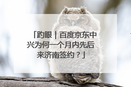 趵眼｜百度京东中兴为何一个月内先后来济南签约？
