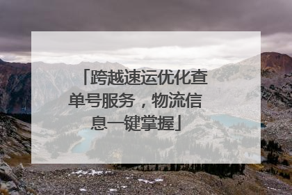跨越速运优化查单号服务，物流信息一键掌握