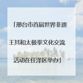 邢台市首届世界非遗王其和太极拳文化交流活动在任泽区举办