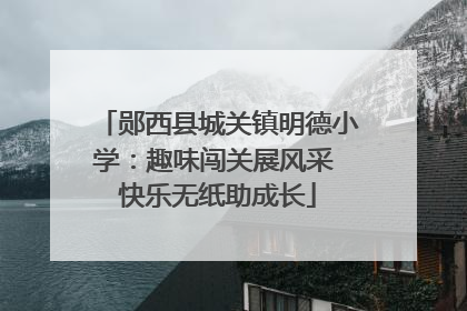 郧西县城关镇明德小学：趣味闯关展风采 快乐无纸助成长