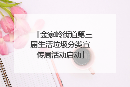 金家岭街道第三届生活垃圾分类宣传周活动启动