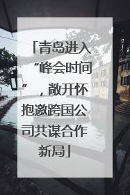 青岛进入“峰会时间”，敞开怀抱邀跨国公司共谋合作新局