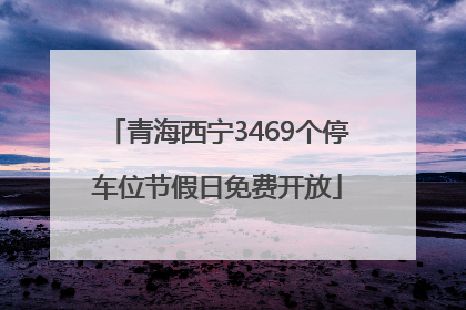 青海西宁3469个停车位节假日免费开放