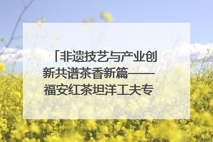 非遗技艺与产业创新共谱茶香新篇——福安红茶坦洋工夫专场推介会在京举办