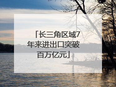 长三角区域7年来进出口突破百万亿元