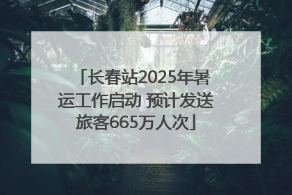 长春站2025年暑运工作启动 预计发送旅客665万人次