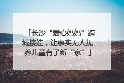 长沙“爱心妈妈”跨城接娃，让事实无人抚养儿童有了新“家”
