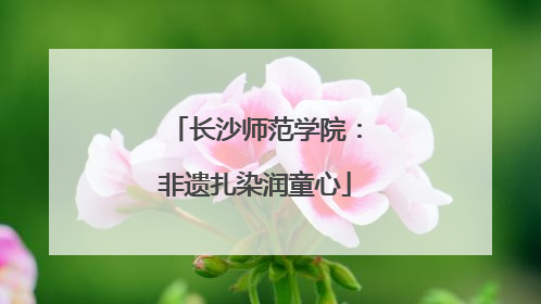 长沙师范学院：非遗扎染润童心