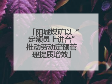 阳城煤矿以“定额员上讲台”推动劳动定额管理提质增效