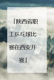 陕西省职工乒乓球比赛在西安开赛