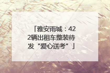 雅安雨城：422辆出租车整装待发“爱心送考”