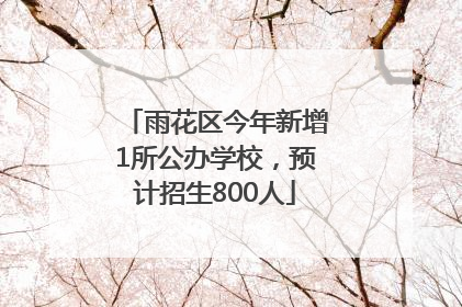 雨花区今年新增1所公办学校，预计招生800人