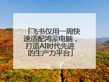 飞书仅用一周快速适配鸿蒙电脑，打造AI时代先进的生产力平台