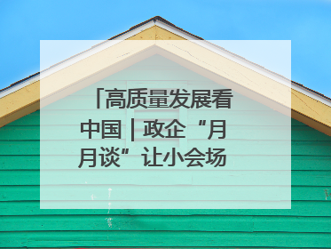 高质量发展看中国｜政企“月月谈”让小会场撬动大营商