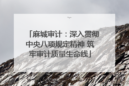 麻城审计：深入贯彻中央八项规定精神 筑牢审计质量生命线