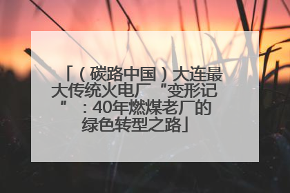 （碳路中国）大连最大传统火电厂“变形记”：40年燃煤老厂的绿色转型之路