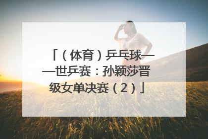（体育）乒乓球——世乒赛：孙颖莎晋级女单决赛（2）