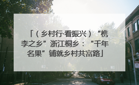 （乡村行·看振兴）“槜李之乡”浙江桐乡：“千年名果”铺就乡村共富路