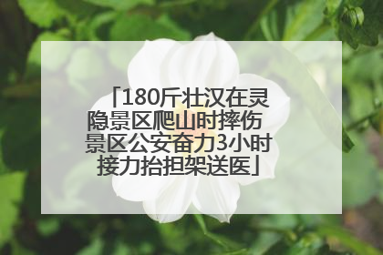 180斤壮汉在灵隐景区爬山时摔伤 景区公安奋力3小时接力抬担架送医