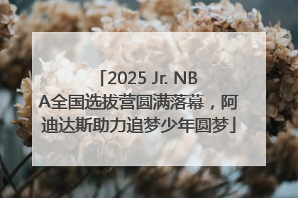 2025 Jr. NBA全国选拔营圆满落幕，阿迪达斯助力追梦少年圆梦