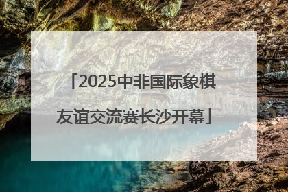 2025中非国际象棋友谊交流赛长沙开幕