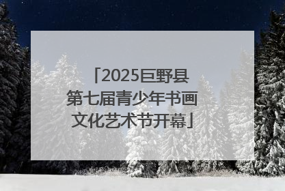 2025巨野县第七届青少年书画文化艺术节开幕
