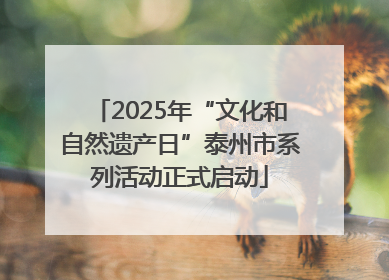 2025年“文化和自然遗产日”泰州市系列活动正式启动