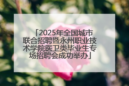 2025年全国城市联合招聘暨永州职业技术学院医卫类毕业生专场招聘会成功举办