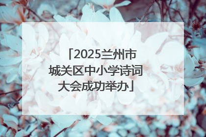 2025兰州市城关区中小学诗词大会成功举办