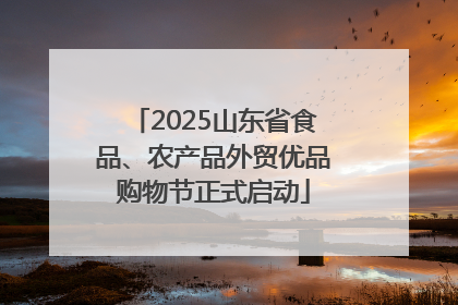 2025山东省食品、农产品外贸优品购物节正式启动
