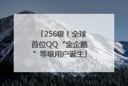 256级！全球首位QQ“金企鹅”等级用户诞生