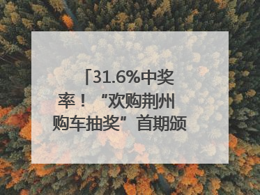 31.6%中奖率！“欢购荆州 购车抽奖”首期颁奖圆满举行