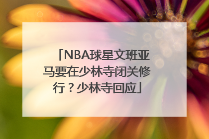 NBA球星文班亚马要在少林寺闭关修行？少林寺回应